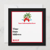 Invitation Jolie fête de plage à ébullition de homard (Dos)