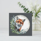 Invitation Jolie fête de renard des bois (Debout devant)