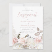 Invitation Jolie fête d'engagement pour le Blush & White Flow (Devant)