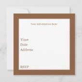 Invitation Jolie fête des animaux des bois (Dos)