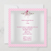 Invitation Jolie Fête des mariées Blanc Rose Corset Pois (Dos)