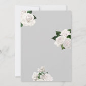 Invitation Jolie Fête des mariées blanche et argentée (Dos)