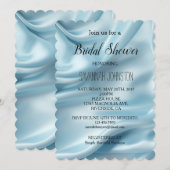 Invitation Jolie Fête des mariées bleu clair Faux Satin (Devant / Derrière)