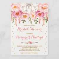 Jolie Fête des mariées Boho Dreamcatcher rose et o