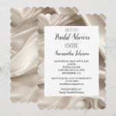 Invitation Jolie Fête des mariées Champagne Gold Faux Satin (Devant / Derrière)