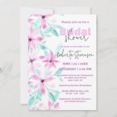 Invitation Jolie Fête des mariées d'aquarelle rose pâle (Devant)