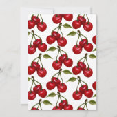 Invitation Jolie Fête des mariées d'aquarelle rouge cerise (Dos)