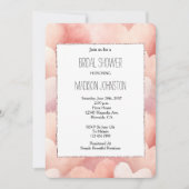 Invitation Jolie Fête des mariées de Coeurs Blancs Rose (Devant)