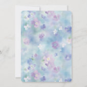 Invitation Jolie Fête des mariées de fleurs blanches violette (Dos)