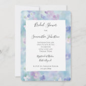 Invitation Jolie Fête des mariées de fleurs blanches violette (Devant)