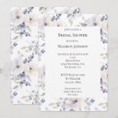 Invitation Jolie Fête des mariées de fleurs de lavande d'ivoi (Devant / Derrière)