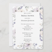 Invitation Jolie Fête des mariées de fleurs de lavande d'ivoi (Devant)