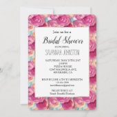 Invitation Jolie Fête des mariées de fleurs rose (Devant)