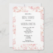 Invitation Jolie Fête des mariées de fleurs roses (Devant)