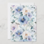 Invitation Jolie Fête des mariées de Lavande Blanche de Lavan (Dos)