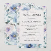 Invitation Jolie Fête des mariées de Lavande Blanche de Lavan (Devant / Derrière)