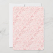 Invitation Jolie Fête des mariées de perle rose (Dos)