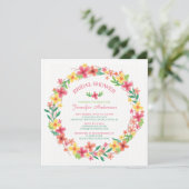 Invitation Jolie Fête des mariées de printemps de couronne de (Debout devant)