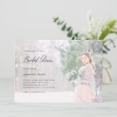 Invitation Jolie Fête des mariées de recouvrement floral (Debout devant)