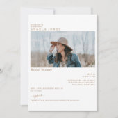 Invitation Jolie Fête des mariées de texte en or blanc (Devant)