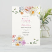 Invitation Jolie Fête des mariées Fleur sauvage (Debout devant)