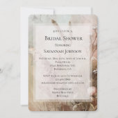 Invitation Jolie Fête des mariées florale Boho Beige Blush (Devant)