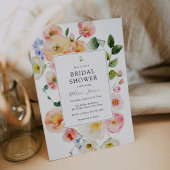 Invitation Jolie Fête des mariées Florale Pastel