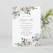 Invitation Jolie Fête des mariées Florale Pastel (Debout devant)