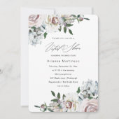 Invitation Jolie Fête des mariées Florale Pastel (Devant)