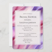 Invitation Jolie Fête des mariées rose violet (Devant)