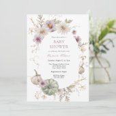 Invitation Jolie Fête des mariées violette Citrouille (Debout devant)