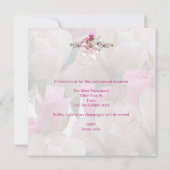 Invitation Jolie Fête des mariées White Rose Cadeaux Fleurs R (Dos)