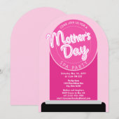 Invitation Jolie fête des mères Spa fête des mères rouge à lè (Devant / Derrière)