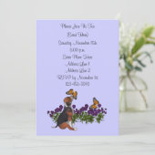 Invitation Jolie fête des papillons Beagles (Debout devant)