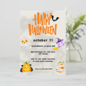 Invitation Jolie fête d'Halloween (Debout devant)