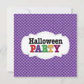 Invitation Jolie fête d'Halloween colorée Spider (Dos)