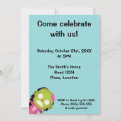 Invitation Jolie fête d'Halloween de fille Zombie Cartoon (Dos)