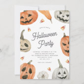 Invitation Jolie fête d'Halloween Jack-o-Lantern pour les enf (Devant)