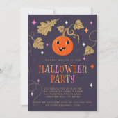 Invitation Jolie fête d'Halloween Jack-o'lanterne (Devant)
