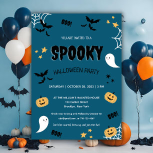 Invitation Jolie fête d'Halloween pour enfants Éffrayants