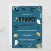 Invitation Jolie fête d'Halloween pour enfants Éffrayants (Devant)