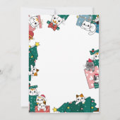 Invitation Jolie fête du chat de Noël (Dos)
