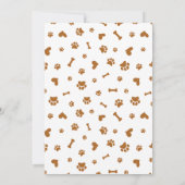 Invitation Jolie fête du chiot des chiots (Dos)