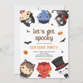 Invitation Jolie fête du costume d'Halloween enfants (Devant)
