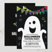 Invitation Jolie fête Éffrayante Fantôme Halloween Costume (Devant / Derrière)