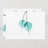 Invitation Jolie feuille (Devant / Derrière)