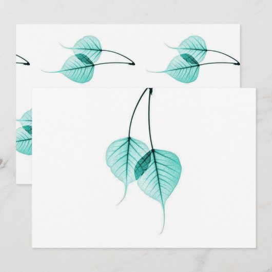 Invitation Jolie feuille (Devant / Derrière)