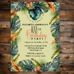 Invitation Jolie feuille tropicale 100e anniversaire<br><div class="desc">Jolie feuille tropicale 100e anniversaire Invitation. Il Est Facile De Changer L'Exemple De Texte En Vous Propre En Cliquant Sur Personnaliser. Cliquez Sur Personnaliser/Modifier Avec L'Outil De Création Pour Modifier Le Type De Police, La Couleur De Police, La Taille De Police, Ou Pour Ajouter/Modifier/Modifier Le Texte Ou Les Éléments De...</div>