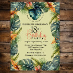 Invitation Jolie feuille tropicale 18e anniversaire<br><div class="desc">Jolie Feuille Tropicale Invitation 18e Anniversaire. Il Est Facile De Changer L'Exemple De Texte En Vous Propre En Cliquant Sur Personnaliser. Cliquez Sur Personnaliser/Modifier Avec L'Outil De Création Pour Modifier Le Type De Police, La Couleur De Police, La Taille De Police, Ou Pour Ajouter/Modifier/Modifier Le Texte Ou Les Éléments De...</div>