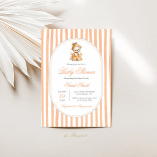 Invitation Jolie fille Baby shower Citrouille